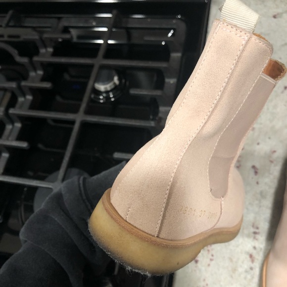 Woman by Common Projects Pink Suede Chelsea Boot - Picture 6 of 8